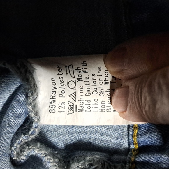 Two Tone Crop Denim - Picture 7 of 7